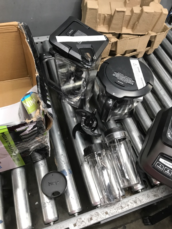Photo 4 of Ninja BL770 Mega Kitchen System, 1500W, 4 Functions for Smoothies, Processing, Dough, Drinks & More, with 72-oz.* Blender Pitcher, 64-oz. Processor Bowl, (2) 16-oz. To-Go Cups & (2) Lids, Black BL770 Black