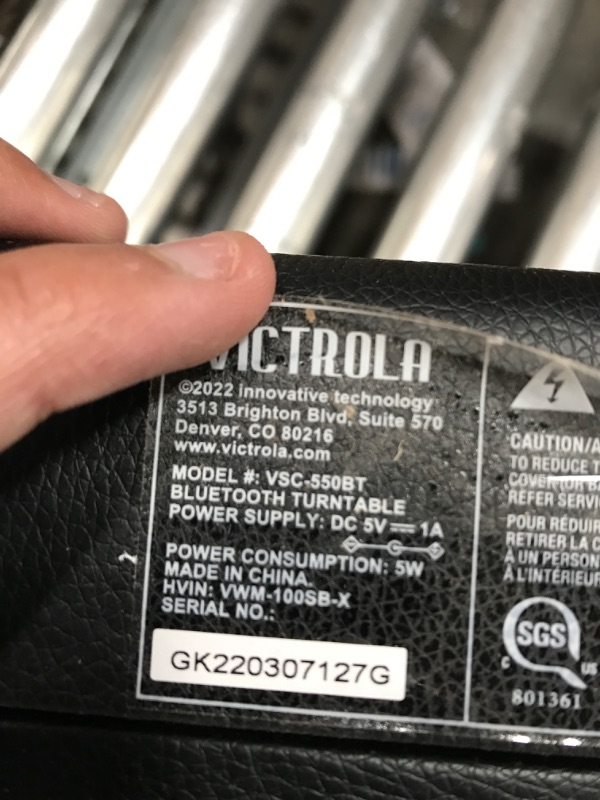 Photo 1 of Victrola Vintage 3-Speed Bluetooth Portable Suitcase Record Player with Built-in Speakers | Upgraded Turntable Audio Sound| Includes Extra Stylus | Black, Model Number: VSC-550BT-BK, 1SFA