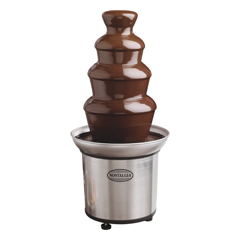 Photo 1 of Nostalgia NCFF986SS 4-Tier 2-Pound Stainless Steel Chocolate Fondue Fountain
