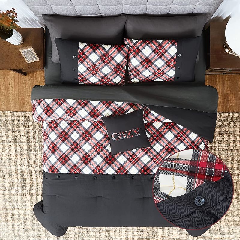 Photo 1 of WRENSONGE Plaid QUEEN Comforter Set