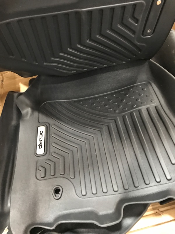 Photo 3 of OEDRO Floor Mats Compatible for 2013-2018 Dodge Ram 1500/2500/3500 Crew Cab, 2019-2023 Dodge Ram 1500 Classic Crew Cab, Unique Black TPE All-Weather Guard Includes 1st and 2nd Row: Full Set Liners 13-18 & Classic