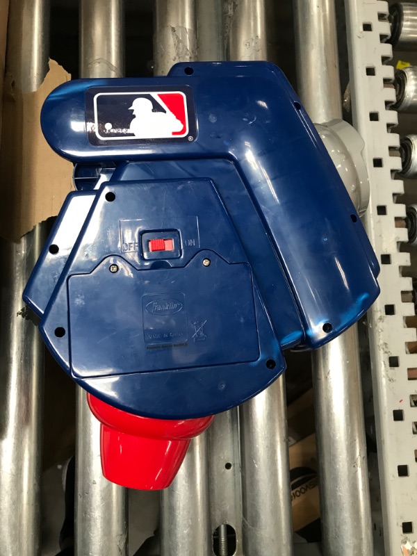 Photo 4 of Franklin Sports Baseball Pitching Machine - Adjustable Baseball Hitting & Fielding Practice Machine For Kids - with 6 Baseballs - Great For Practice,Blue