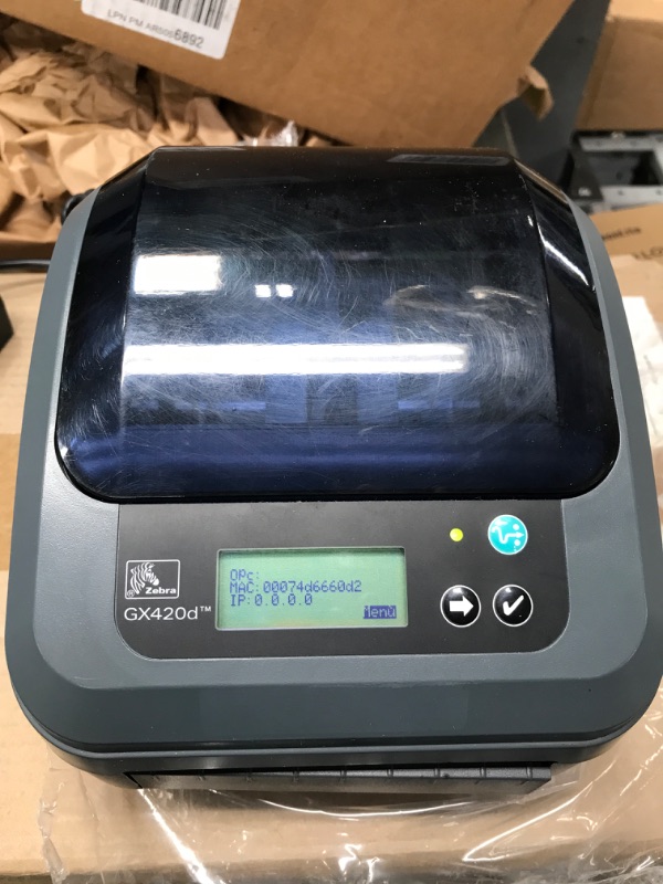 Photo 2 of Zebra GX420D with Display, Thermal Label Barcode Printer, USB/Ethernet/Serial Connectivity, GX42-202410-000 (Renewed)