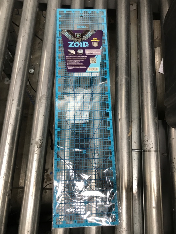 Photo 1 of Zoid 6-1/2" X 24" Acrylic Ruler, Reversible Ruler for Measuring, Quilting Ruler, Slip-Resistant Ruler, Clear Acrylic Ruler 6"x24"