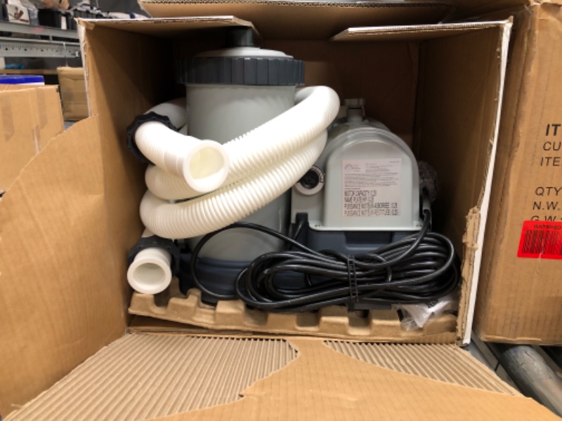 Photo 7 of **FOR PARTS ONLY**  INTEX 28633EG C2500 Krystal Clear Cartridge Filter Pump for Above Ground Pools, 2500 GPH Pump Flow Rate 2,500 Gallons Per Hour 2,500 Gallons Per Hour Filter Pump