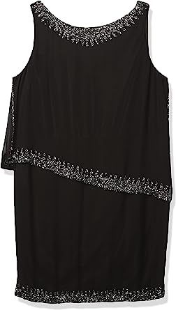 Photo 1 of **GREEN**
J Kara Women's Sleeveless Popover Short Cocktail Beaded Dress 4 IN GREEN - 16W