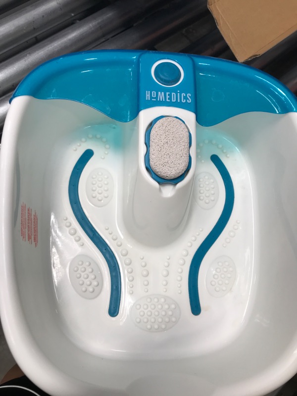 Photo 3 of **USED**
HoMedics Bubble Mate Foot Spa, Toe Touch Controlled Foot Bath with Invigorating Bubbles and Splash Proof, Raised Massage nodes and Removable Pumice Stone