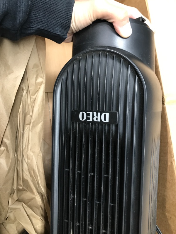 Photo 5 of **USED**
***NO REMOTE**
Dreo Nomad One Tower Fans for Home, 24ft/s Velocity Quiet Cooling Fan, 90° Oscillating Fans for Indoors with 4 Speeds, 4 Modes, 8H Timer, Bladeless Fan, Standing Floor Fans, Black,