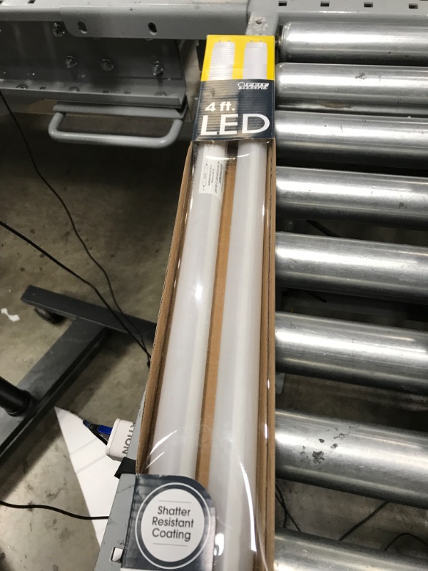 Photo 1 of Feit Electric T8 Warm White 48 in. G13 Linear LED Bulb 32 Watt Equivalence 2 pk