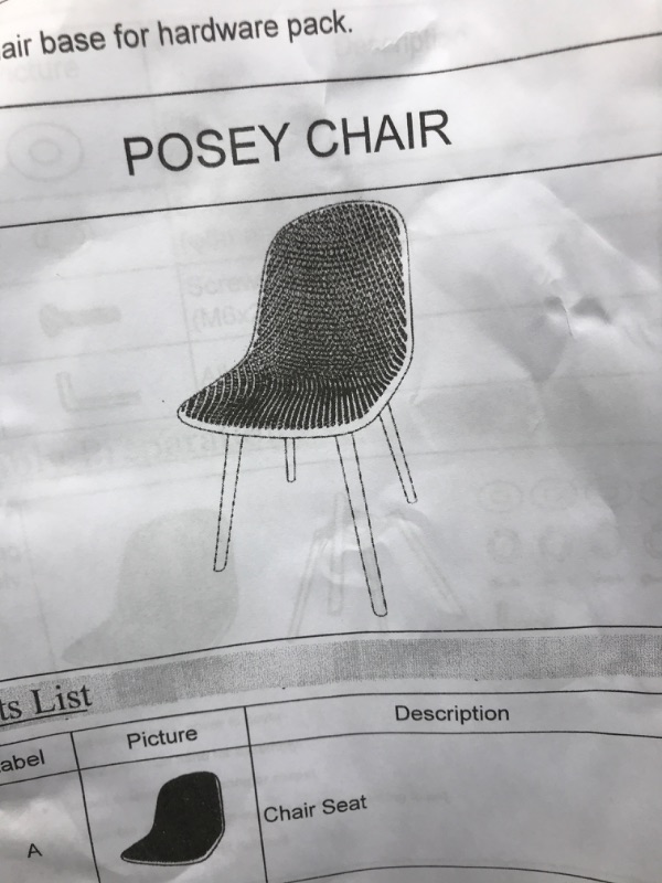 Photo 1 of 2 pack white  posey chair