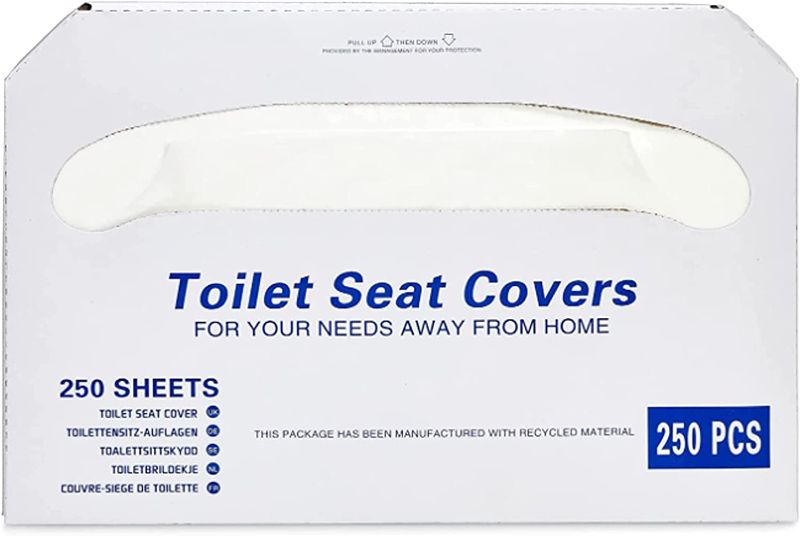 Photo 1 of Hospeco Discreet Seat DS-1000 Half-Fold Toilet Seat Covers 1pc
