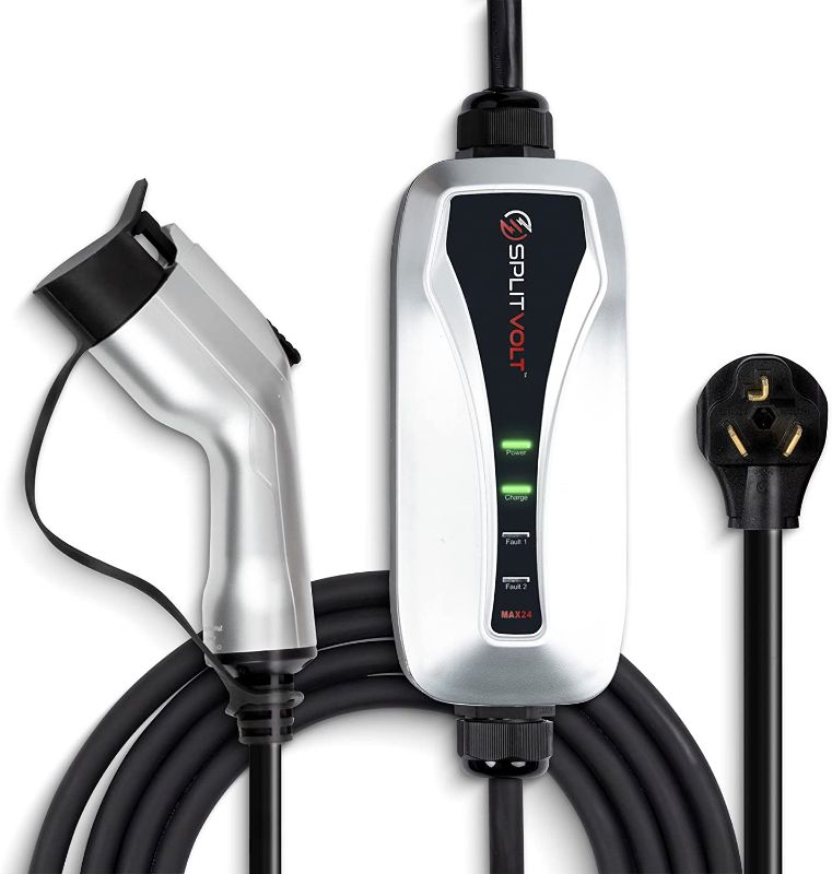 Photo 2 of 
Splitvolt Level 2 Portable EV Charger (24 Amp, 220-240 Volt, 26ft Cable), Electric Vehicle Charger Plug-in EV Charging Station with NEMA