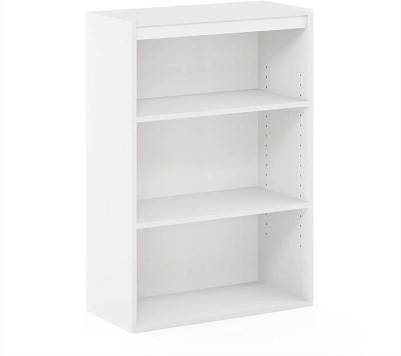 Photo 2 of 
Furinno Pasir 3-Tier Open Shelf Bookcase, White
