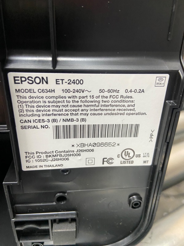 Photo 5 of Epson EcoTank ET-2400 All-in-One Cartridge-Free Supertank Printer, Copier, Scanner - Black