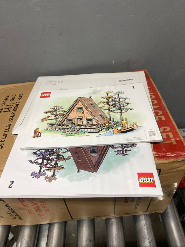 Photo 3 of LEGO Ideas A-Frame Cabin 21338 Collectible Display Set, Buildable Model Kit for Adults, Gift for Nature and Architecture Lovers, Includes 4 Customizable Minifigures and 11 Animal Figures