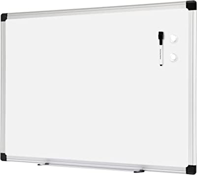 Photo 1 of BENT BOARD**Amazon Basics Magnetic Dry Erase White Board, 36 x 24-Inch, Aluminum Frame, Silver/White