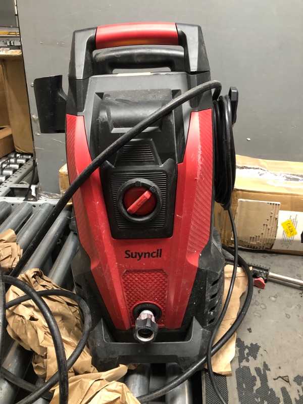 Photo 2 of 
Powers On but Noisy Motor*******Suyncll Pressure Washer, 1.9GPM Electric Power Washer,1800W High Pressure Washer, Professional Washer Cleaner, with 5 Nozzles, Soap Bottle and Hose Reel