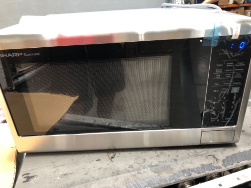 Photo 2 of 1.8 Cu. Ft. 1100W Sharp Stainless Steel Countertop Microwave Oven (ZSMC1842CS) (211)