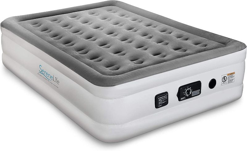 Photo 1 of 
SereneLife Raised Self 18" Elevated Mattress with Built-in Pump-Durable Automatic Electric Inflation Blow Up Air Bed W/Soft, Plush Flocking, Full,...