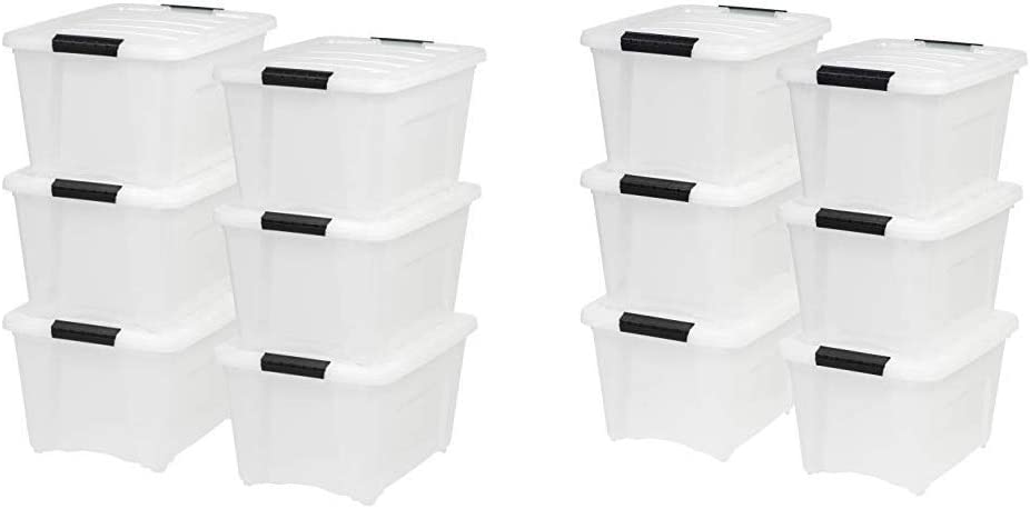 Photo 1 of 
6 Pack of 32 Quart Only******IRIS USA, Inc. TB-28 32 Quart Stack & Pull Box, Multi-Purpose Storage Bin, 6 Pack with Inc TB-17 19 Quart Stack & Pull Box, Multi-Purpose Storage.