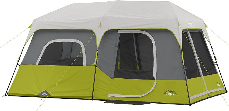 Photo 1 of 
CORE 9 Person Instant Cabin Tent | Portable Multi Room Stand Up Tent for Family with Storage Pockets for Camping Accessories | Best Large Pop Up Tent