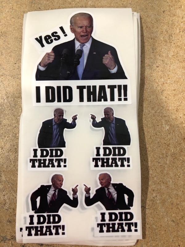 Photo 1 of 100 Pcs I Did That Biden Stickers, Biden I Did That Stickers, Funny I Did That Stickers, Mixed 5 Different Patterns