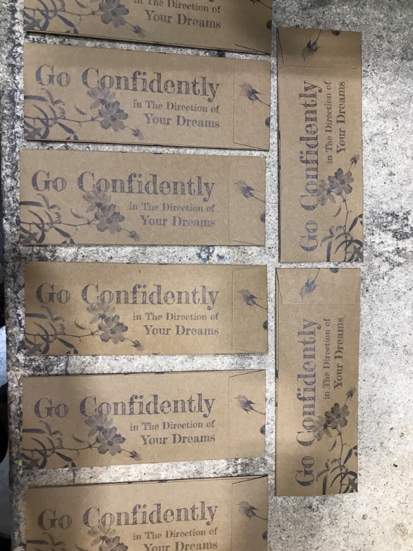 Photo 1 of Go Confidently in The Direction of Your Dreams Bookmark - Inspirational Paper Bookmark for Cool, Fun, and Funny Women, Men, Girls and Boys. PACK OF 8 