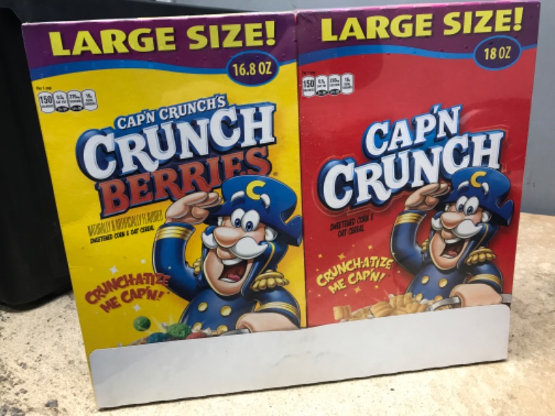 Photo 1 of *BB: 05/05/23** Quaker Cap'n Crunch Breakfast Cereal, 4 Flavor Variety Pack
