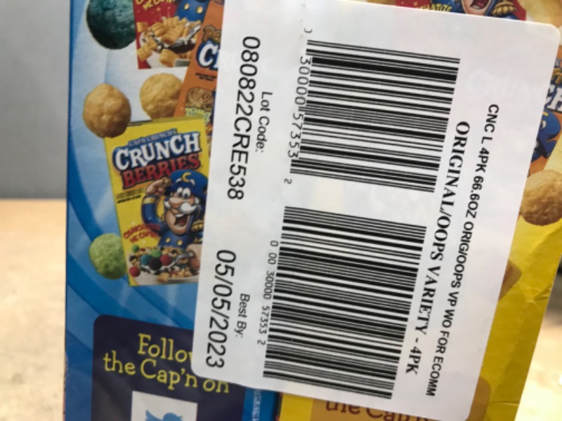Photo 2 of *BB: 05/05/23** Quaker Cap'n Crunch Breakfast Cereal, 4 Flavor Variety Pack
