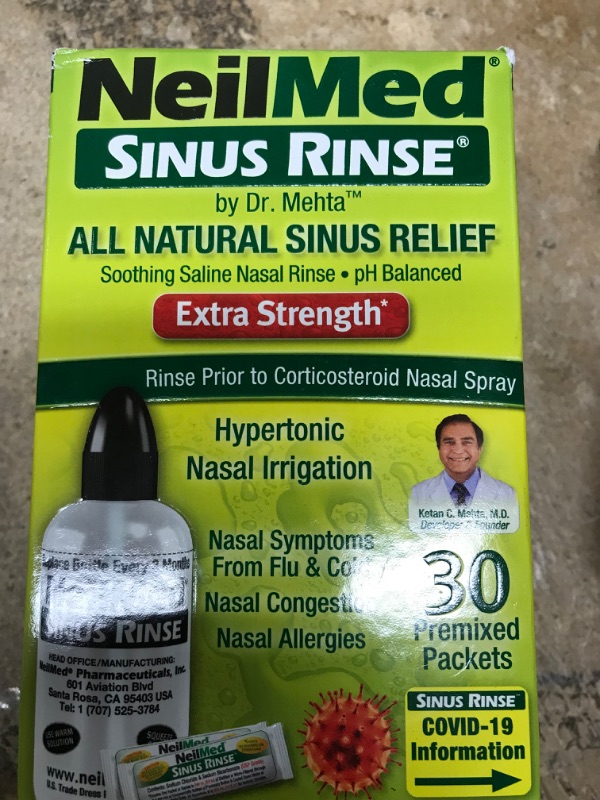 Photo 3 of *EXPIRE 09/2023** NeilMed Sinus Rinse Extra Strength Hypertonic Kit with 30 Premixed Packets