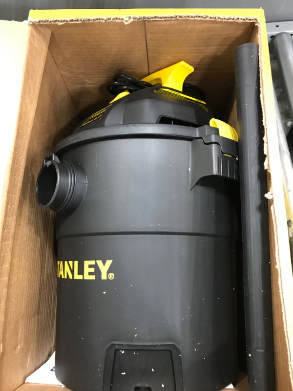 Photo 2 of ***NOT FUNCTIONAL/SOLD FOR PARTS***
Stanley - SL18116P Wet/Dry Vacuum, 6 Gallon, 4 Horsepower Black Black, Yellow 6 Gallon, 4.0 HP AC Wet/Dry Vacuum