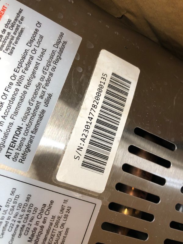Photo 1 of Frigidaire EFIC237 Countertop Crunchy Chewable Nugget Ice Maker, 44lbs per day, Auto Self Cleaning, Black Stainless