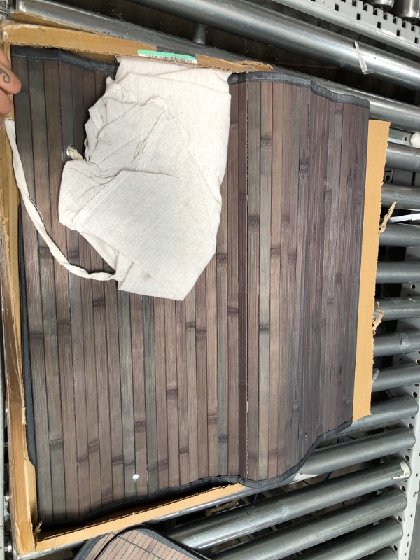 Photo 1 of Used *** Laundry Hamper with Lid by Miss Tanlow, Eco-Friendly Natural Bamboo Woven Laundry Basket, Removable Liner, Large Capacity of 72L, (Brown) Dark Stain