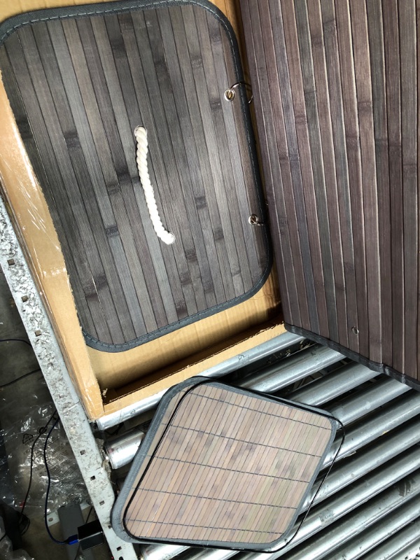 Photo 1 of Used *** Laundry Hamper with Lid by Miss Tanlow, Eco-Friendly Natural Bamboo Woven Laundry Basket, Removable Liner, Large Capacity of 72L, (Brown) Dark Stain