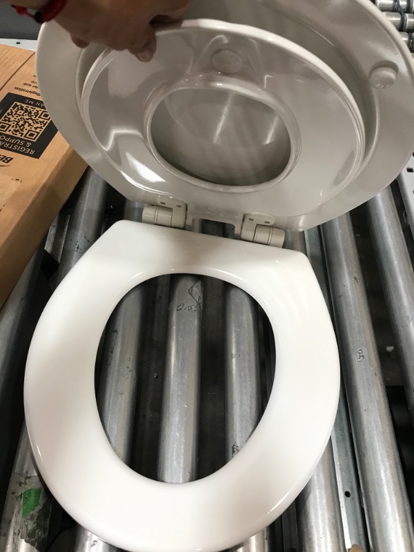 Photo 4 of *** USED *** *** LOOSE OR MISSING HARDWARE *** MAYFAIR 888SLOW 000 NextStep2 Toilet Seat with Built-In Potty Training Seat, Slow-Close, Removable that will Never Loosen, ROUND, White Round White