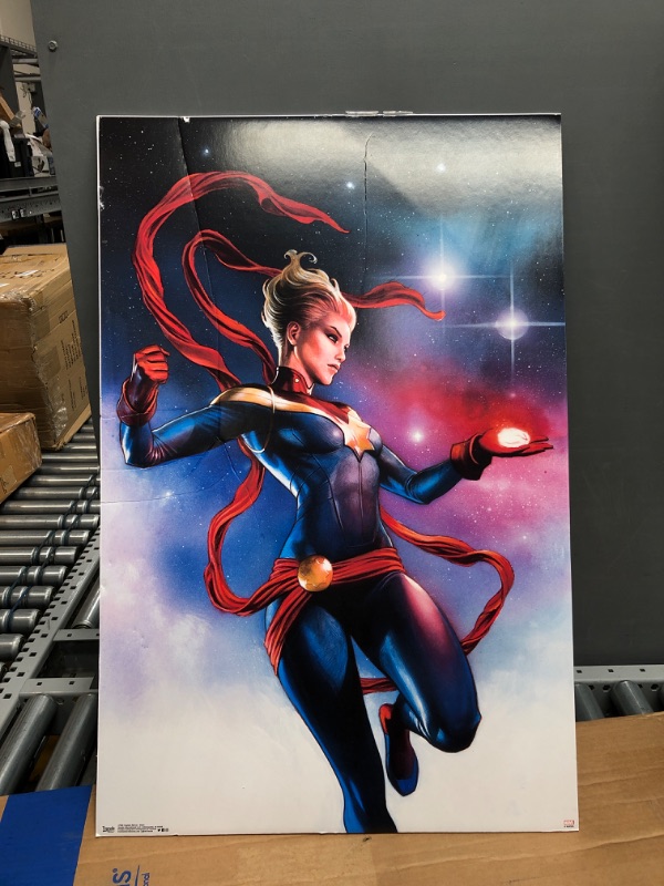 Photo 1 of captain marvel poster /10 condition 