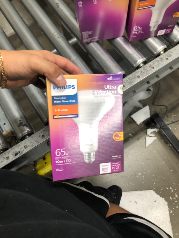 Photo 2 of 65-Watt Equivalent BR40 Ultra Definition Dimmable E26 LED Light Bulb Soft White with Warm Glow 2700K (1-Pack)