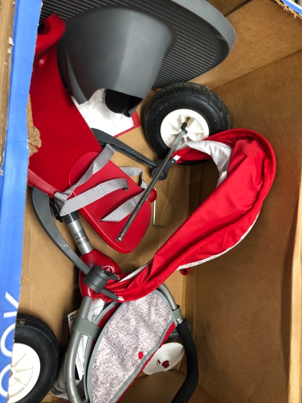 Photo 1 of Used / open parts *** Radio Flyer Ultimate All-Terrain Stroll 'N Trike, Kids and Toddler Tricycle, Red Toddler Bike, For Ages 9 Months - 5 Years Air Tire Ultimate