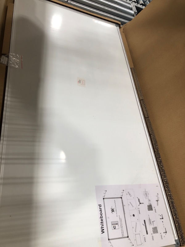 Photo 2 of DexBoard Magnetic White Board | Dry Erase Board with Pen Tray|Wall-Mounted Aluminum Message Presentation Whiteboard for Office & Class Teachers (48" x 24")