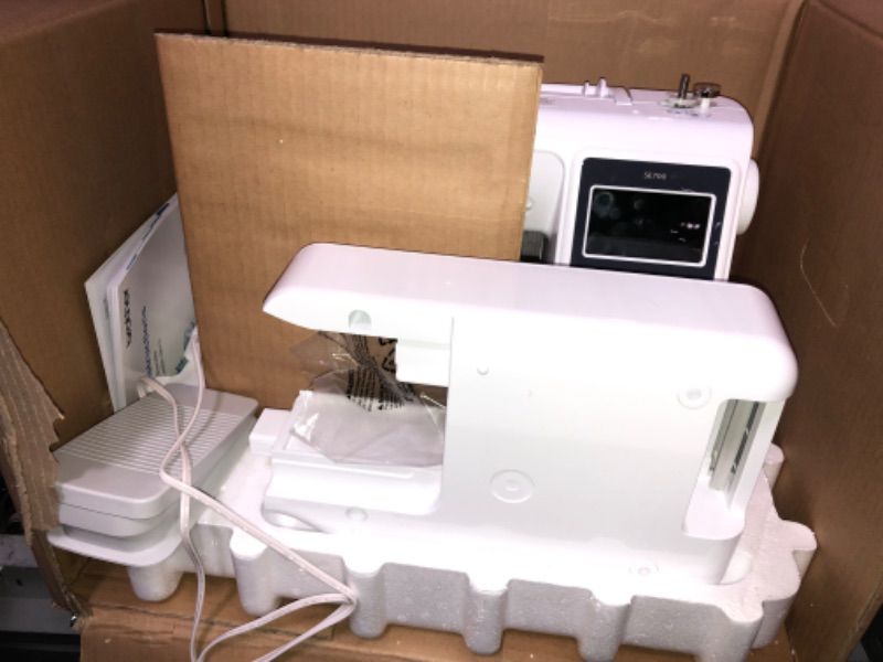 Photo 1 of Brother SE700 Sewing and Embroidery Machine, Wireless LAN Connected, 135 Built-in Designs, 103 Built-in Stitches, Computerized, 4" x 4" Hoop Area, 3.7" Touchscreen Display, 8 Included Feet