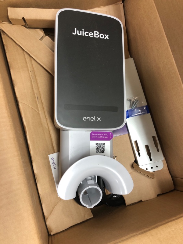 Photo 2 of JuiceBox 32 Smart Electric Vehicle (EV) Charging Station with WiFi - 32 amp Level 2 EVSE, 25-Foot Cable, UL and Energy Star Certified, Indoor/Outdoor Use (NEMA 14-50 Plug, Gray)… 32 Amp 14-50 Plug