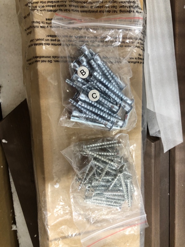 Photo 1 of KidKraft Outdoor Table & Bench Set with Cushions and Umbrella, Gray and White Stripes ***Pieces are loose in box, unknown if anything is missing.**