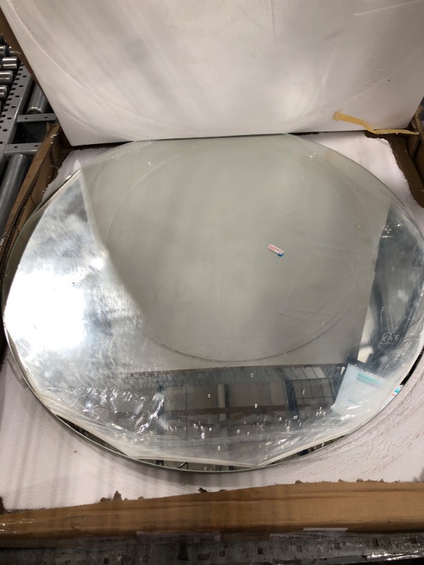 Photo 1 of ***Unable to test.***
FTOTI 30 Inch LED Backlit Round Mirror for Vanity, Wall Mounted Round Mirror with Lights ,Frameless Lighted Bathroom Mirror Dimmable Anti-Fog Backlit Light Round 30''