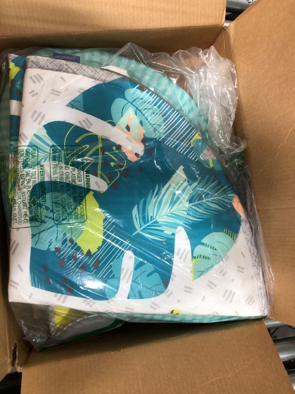 Photo 1 of Infantino 5-in-1 Epic Developmental Learning Gym - 3 Play Modes, 5 Must-Have Baby Basics, Prop-Up Bolster, On-The-Go Activities, High Contrast Flashcards, Adjustable/Removable Arches, 32" Giant Mat