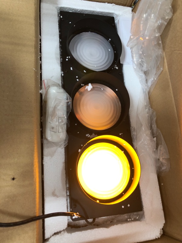 Photo 2 of ***Only 1 included.***
NIUYAO Remote Control Traffic Light Wall Light Retro Industrial Wall Lamp with Remote Control 3 Light 19'' H 5W Energy-Saving LED Wall Lamp in Black Finish Bulb Included (3 Light 19'' H) 424383