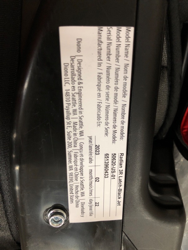 Photo 4 of Diono Radian 3R, 3-in-1 Convertible Car Seat, Rear Facing & Forward Facing, 10 Years 1 Car Seat, Slim Fit 3 Across, Jet Black Radian 3R Fits 3 Across Black Jet