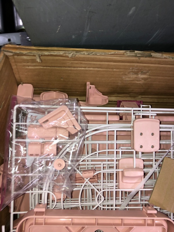 Photo 3 of 4-Tier Wire Cat Cage Playpen Kennel, Cat Catios Large Space 30 x 20 x 52.5 Inches for 1-3 Cats, Pink Cat Crate with 3 Platforms 3 Front Doors 2 Ramp Ladders