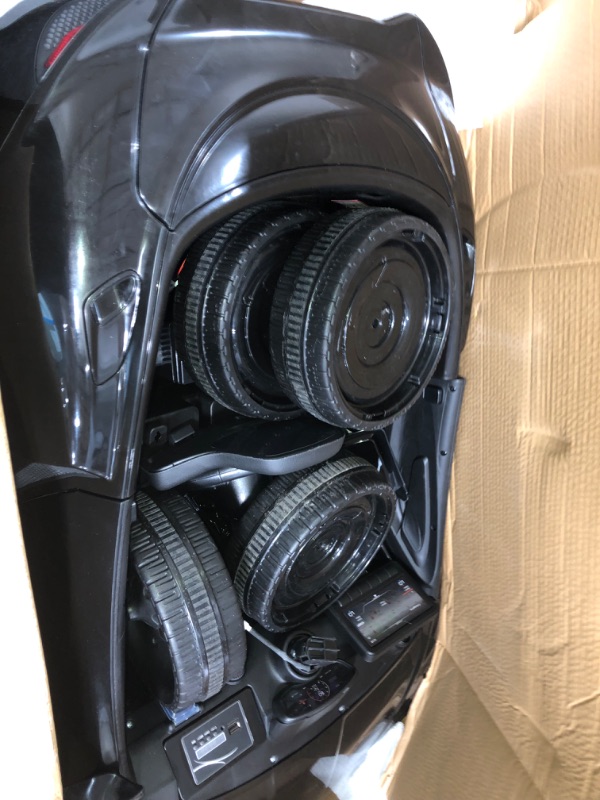View 3 of MISSING CABLE UNABLE TO TEST** Ride on Car for Kids 12V Licensed McLaren Battery Powered Sports Car with 2 Speeds, Parent Control, Sound System, LED Headlights and Hydraulic Doors (Black)