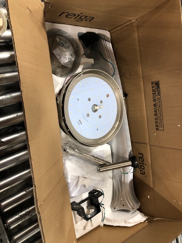Photo 1 of ****Fan blades are scratched****
reiga 66" Modern Sleek Ceiling Fan with Dimming Light and APP Remote Control, 6 Matt Sliver Blades Reversible DC Motor
