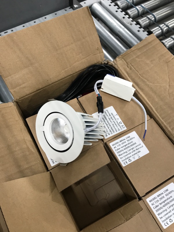 Photo 3 of 12 Pack LED Recessed Lighting with Junction Box, 15w Adjustable Can Lights with Extra Accessories Gift Pack, 3000K/4000K/6000K Selectable Dimmable High Brightness Downlight AC85-265V Anti-Glare Upgraded 15W Recessed Downlight